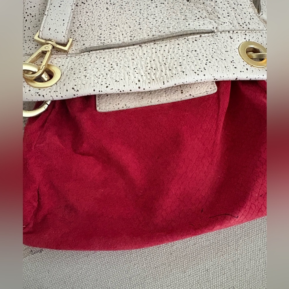 Hammitt Speckled Cream Leather Crossbody with Gold Hardware - Picture 16 of 16